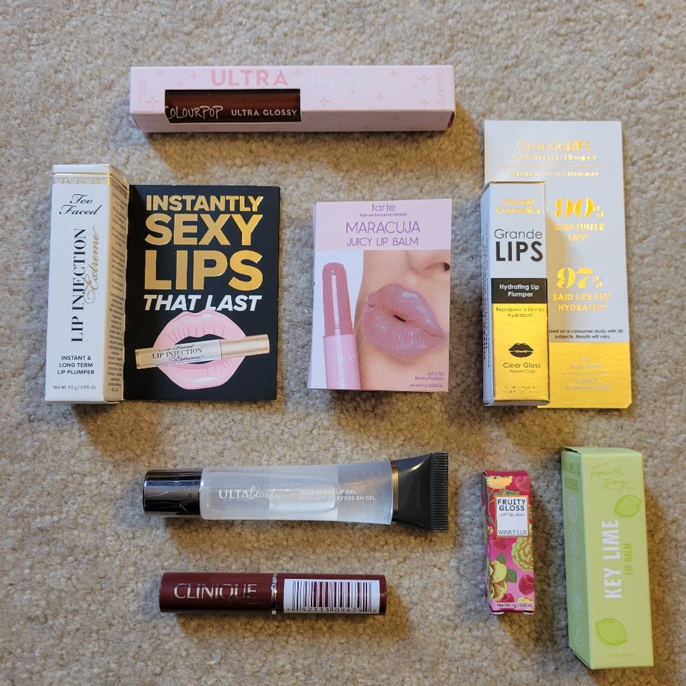 Ulta National Lipstick Day GWP set of 8: Too Faced, Clinique, tarte, Grande etc.